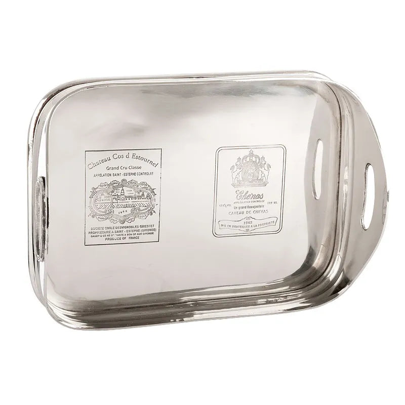 Plateau Argenté Gravé 38cm