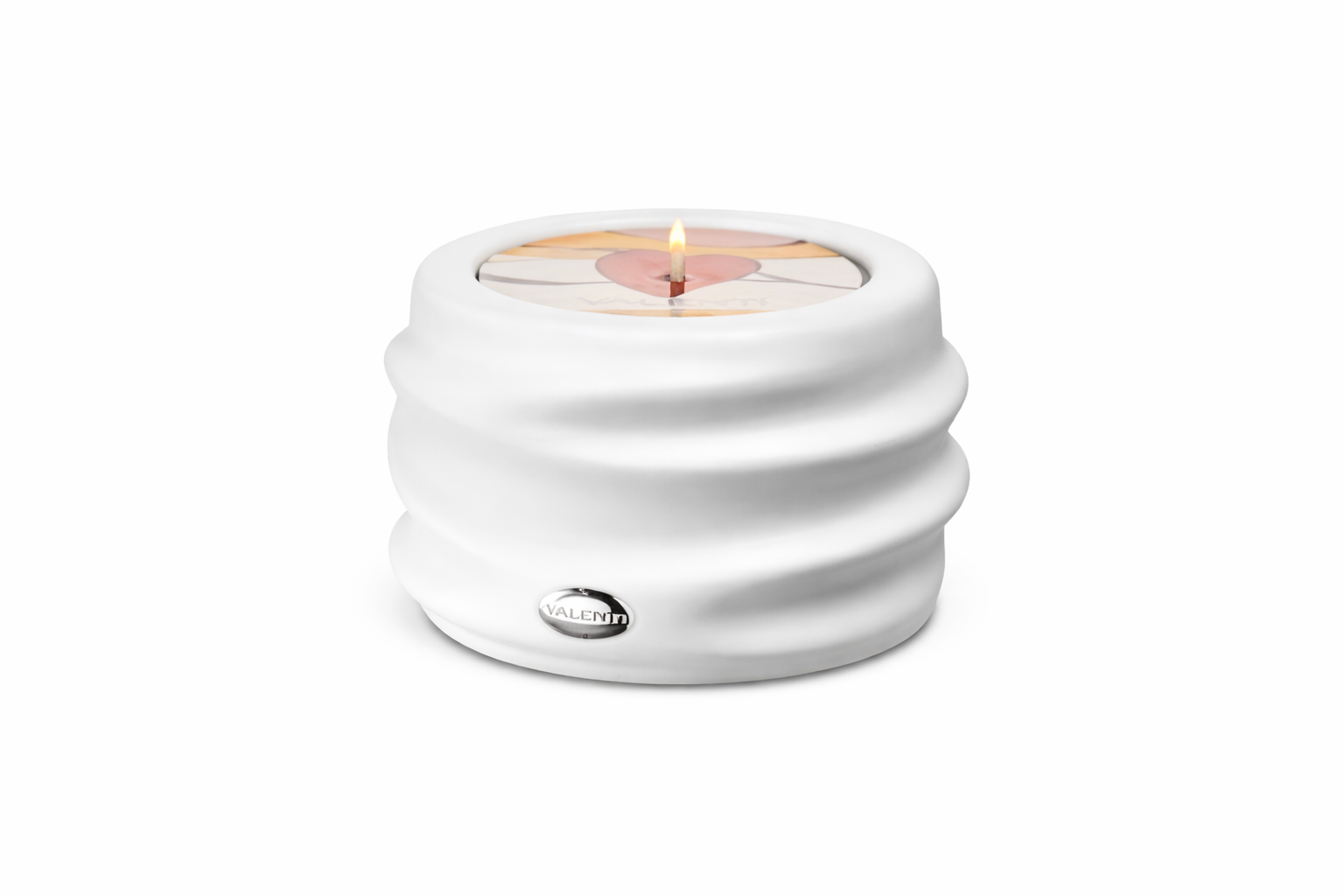 Petite Bougie en résine - Onde Blanc