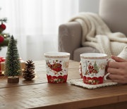 Christmas Memories set of 2 Christmas mugs