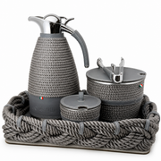 Service de table 4 pièces gris - Corde marine