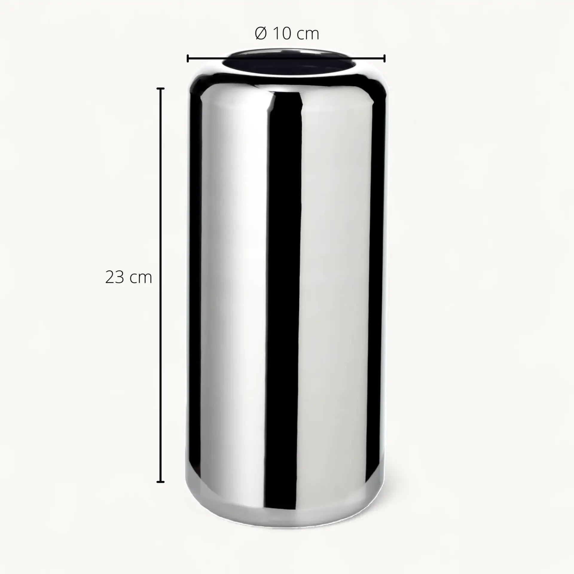 Vase en acier inoxydable H.23 – Lunaria