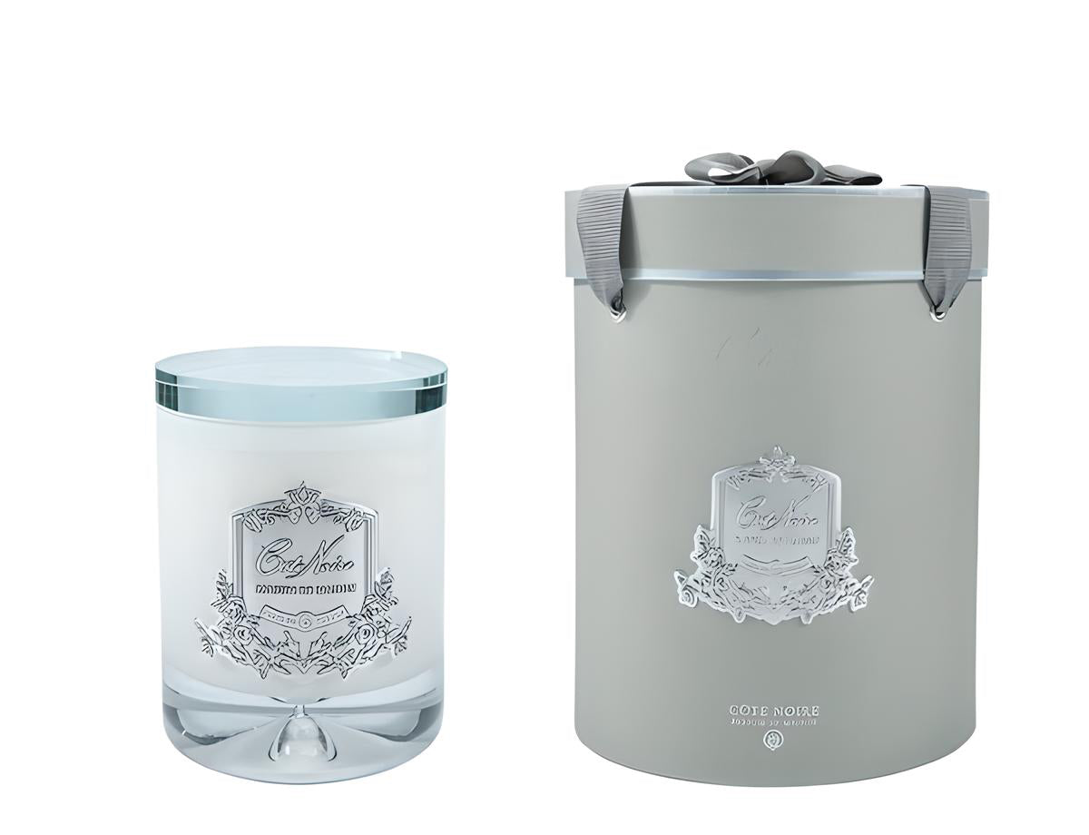 Maxi Bougie 2,5kg blanc Argent - Maison porcel  | Porcelaine