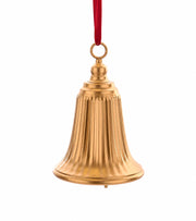 Cloche de Noël en métal doré 33 cm