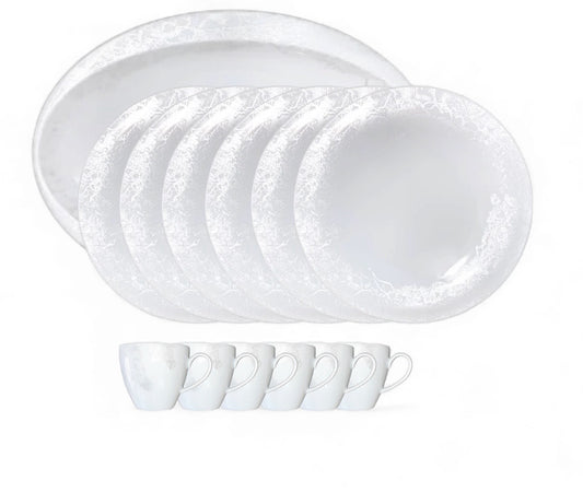 Set Porcelaine 13 Pièces Belle époque White