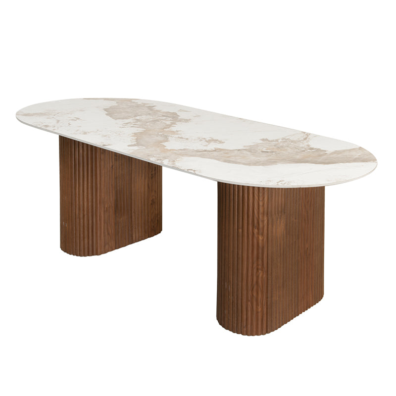 Table mia marbre ceramique 220cm - Maison porcel  | Porcelaine