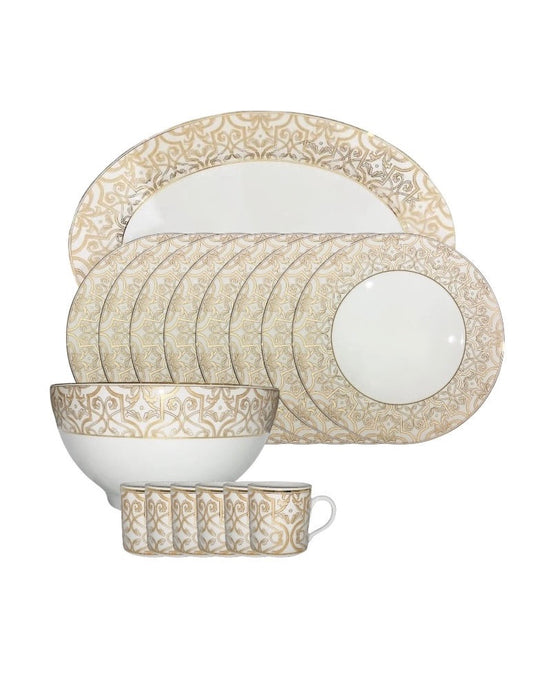 Set 18 pièces porcelaine gold legacy