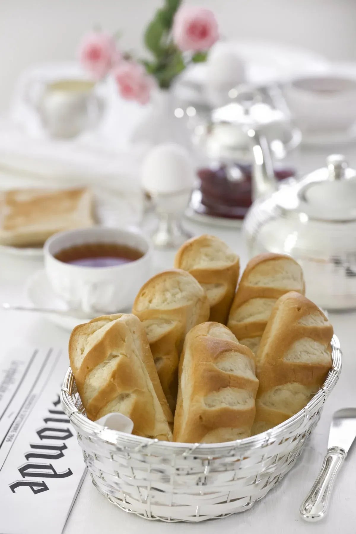 Panier à pain plaqué argent noble