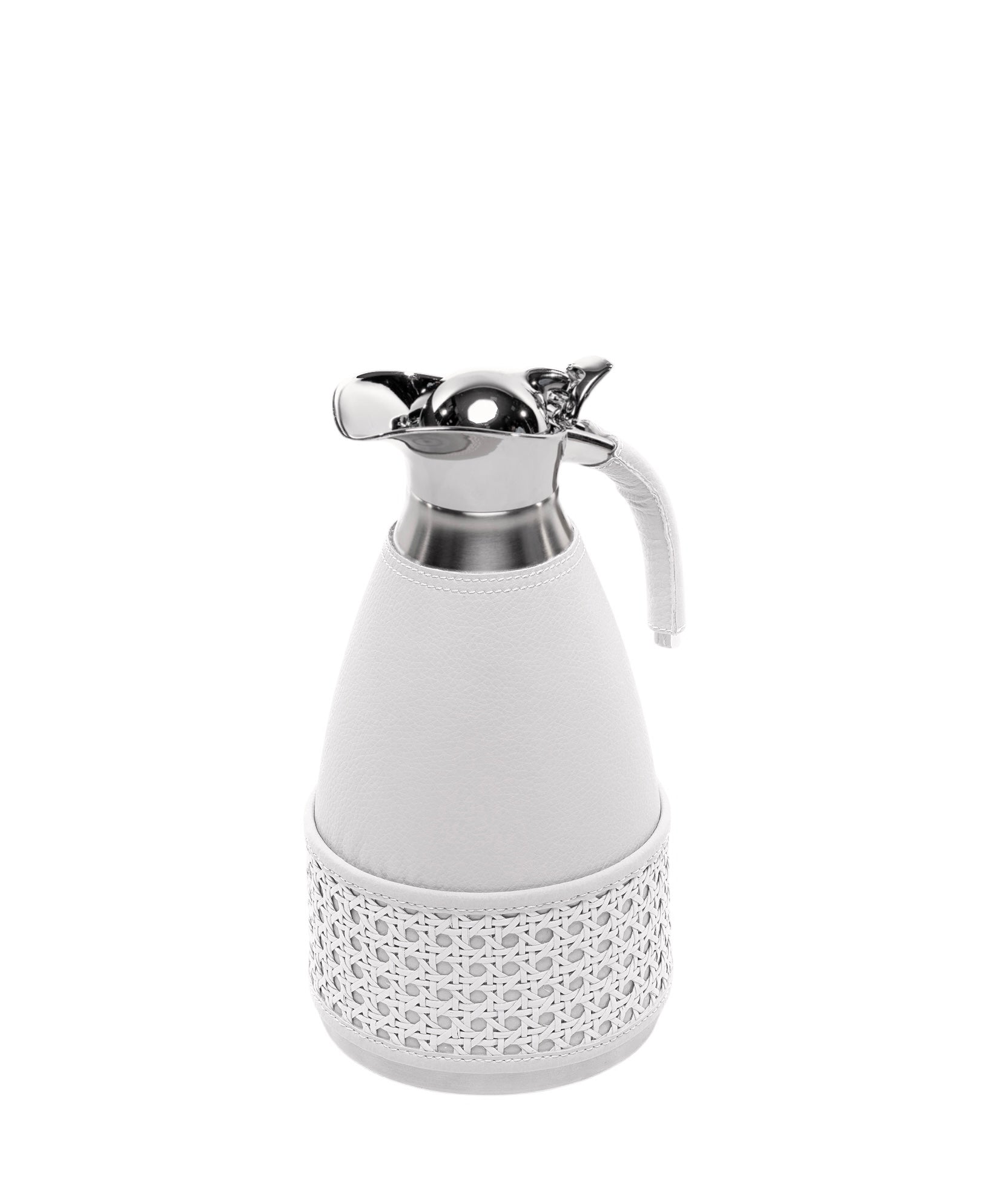 Thermo Viena en cuir et paille – Blanc