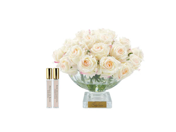 Bouquet luxury 37 roses blush doré - Maison porcel  | Porcelaine