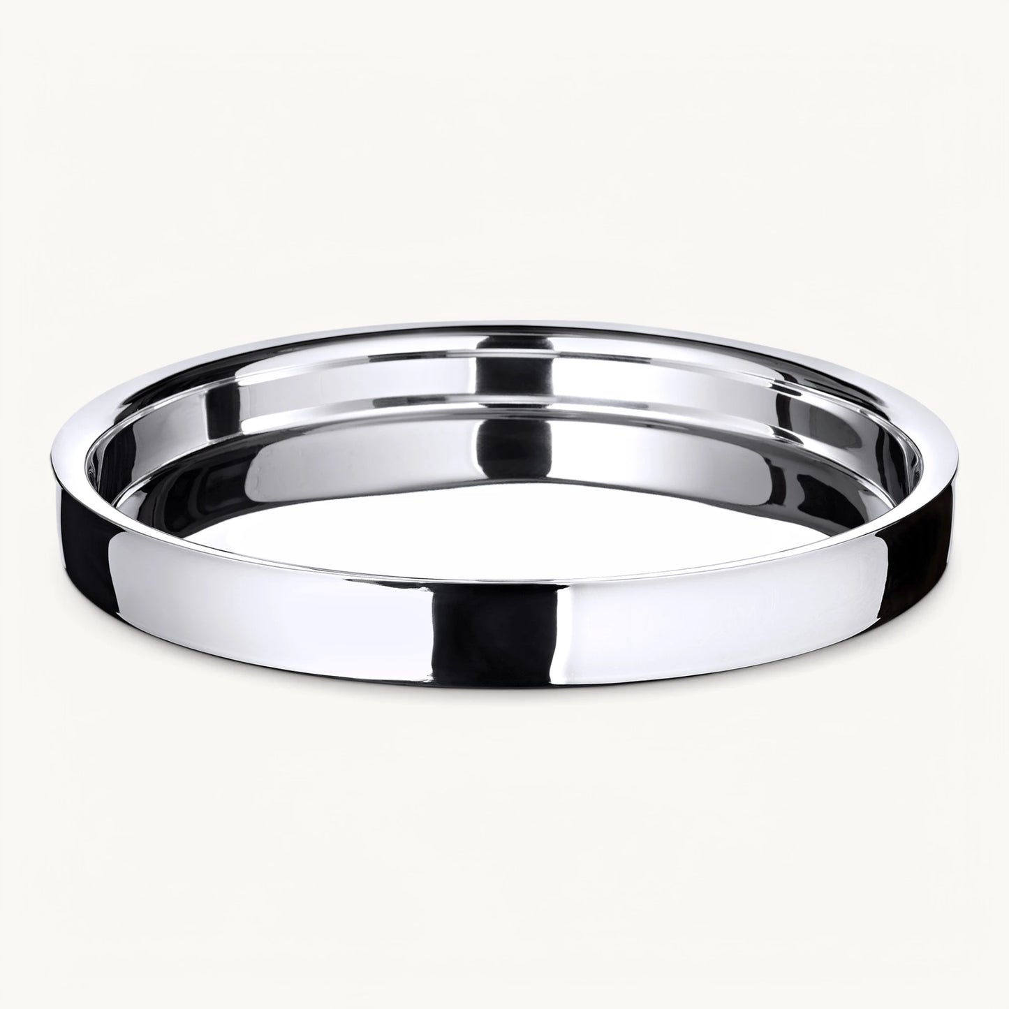 Plateau de Service Alba – Inox Poli Miroir 40 cm