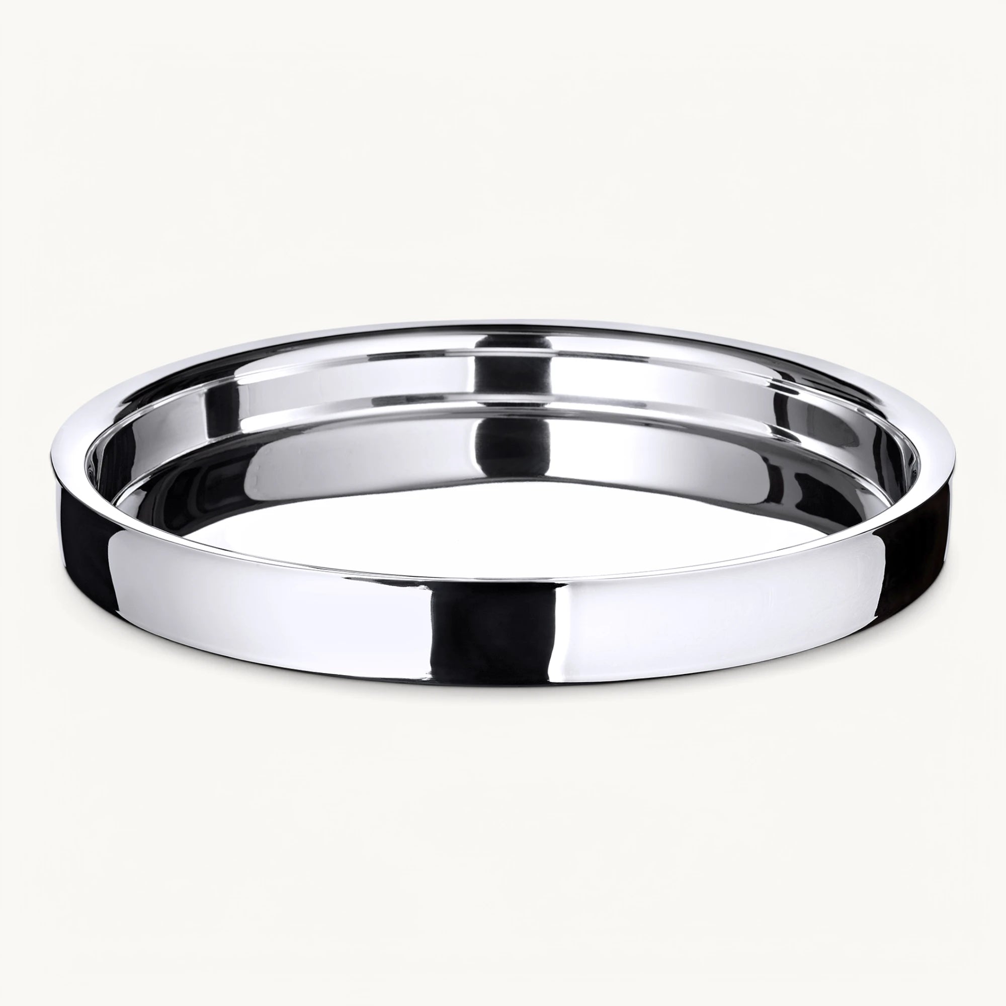 Plateau de Service Alba – Inox Poli Miroir 40 cm
