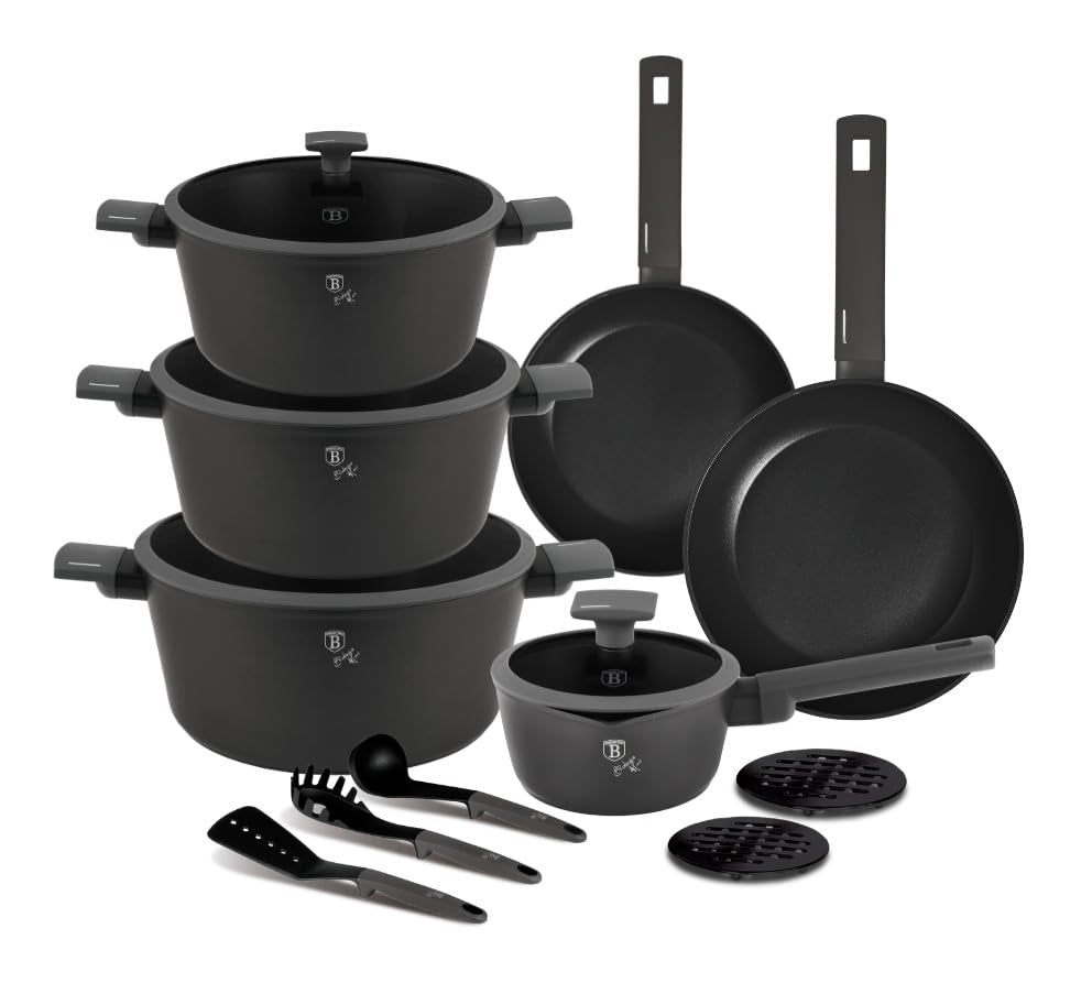 Set de Cuisine 15 Pièces – Anthracite