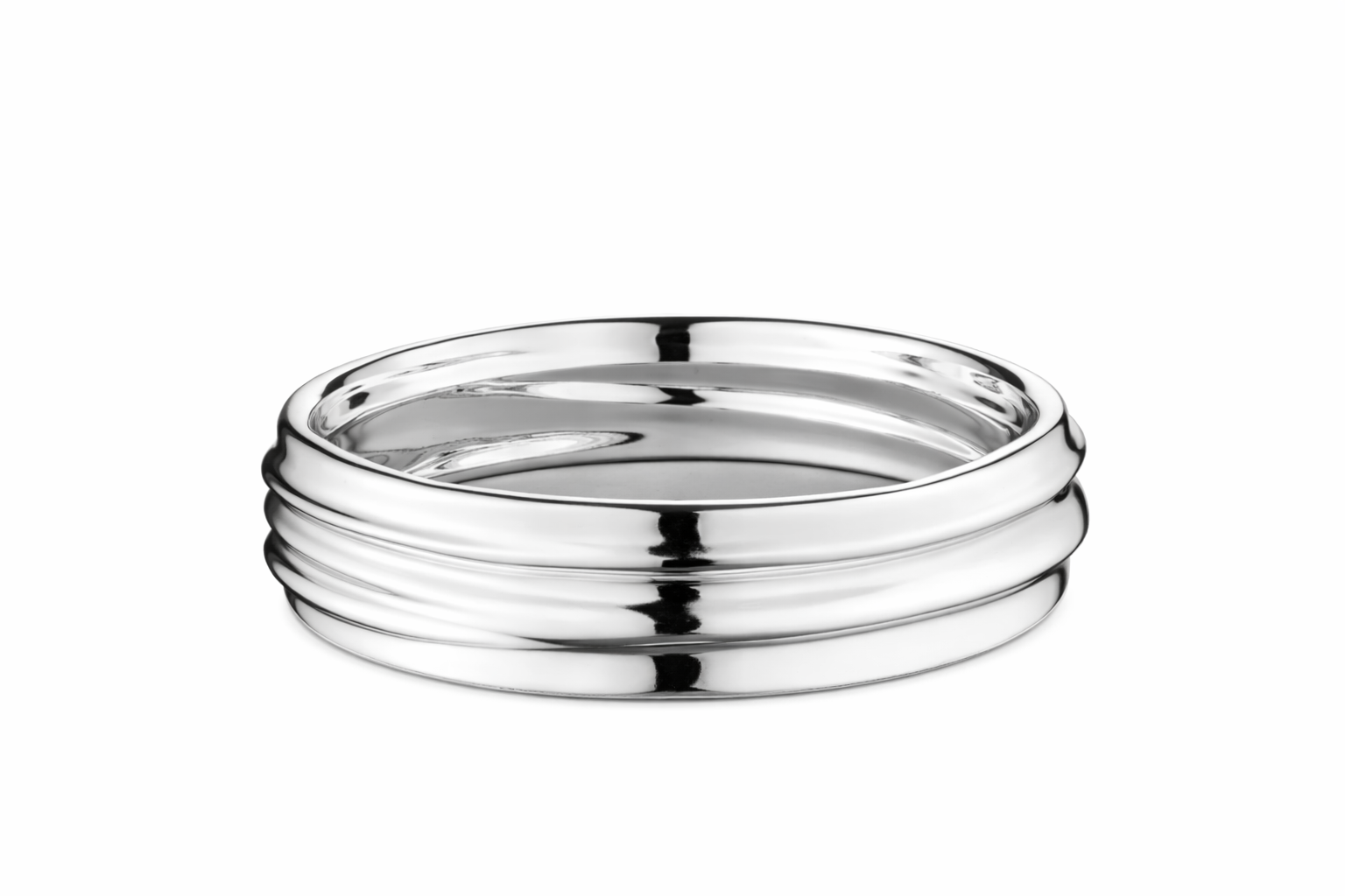 Petit plateau 21cm en résine - Onde Argenté