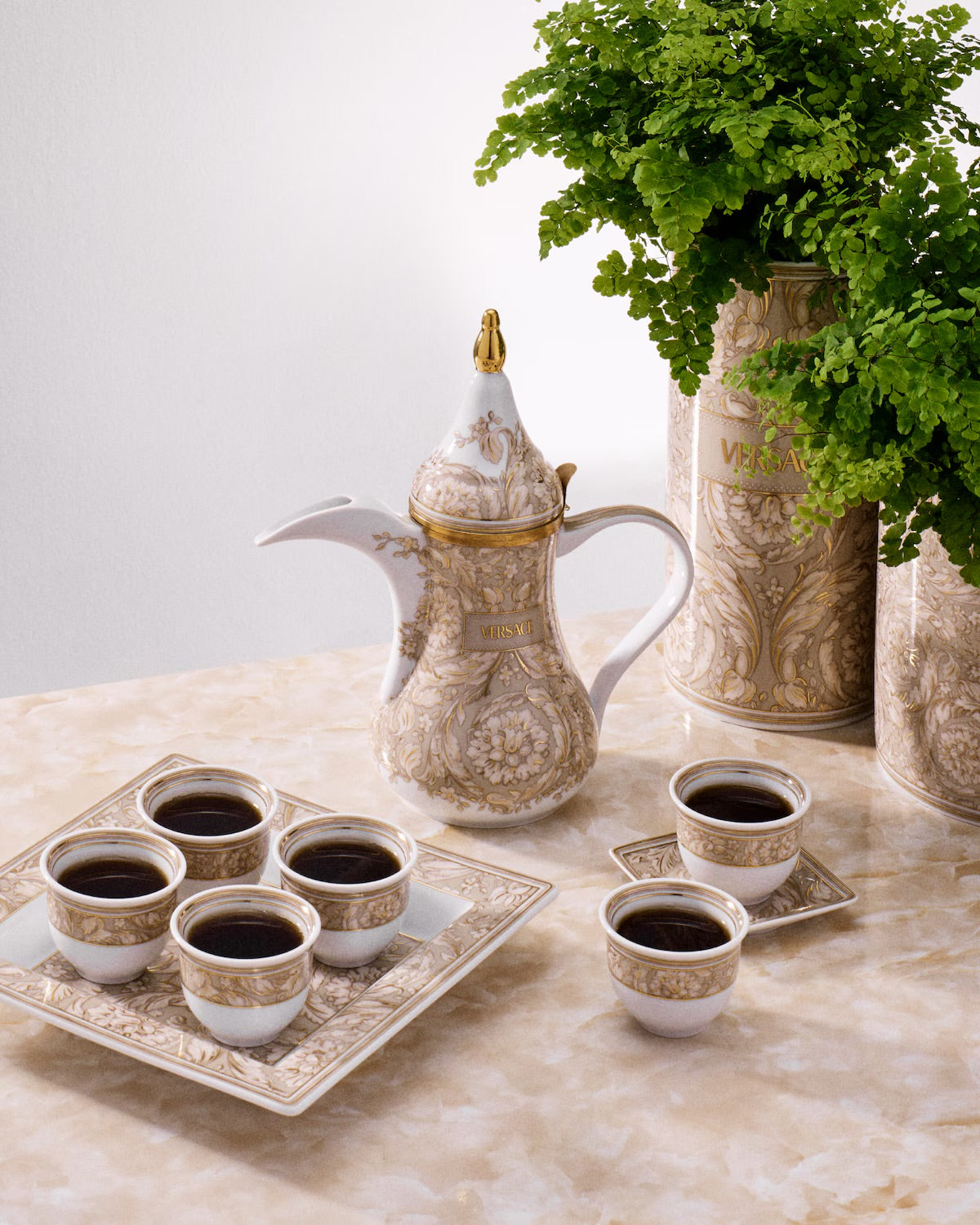 Set de 6 tasses à expresso  - Barocco Beige Versace