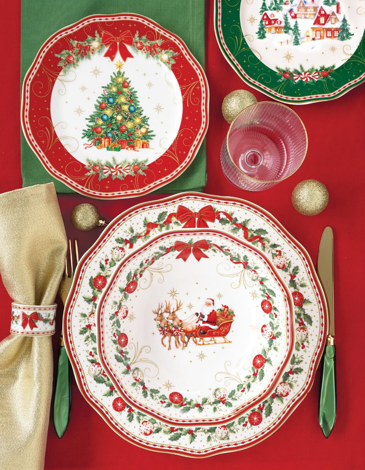 Assiette plate de Noël en porcelaine – Christmas Heritage