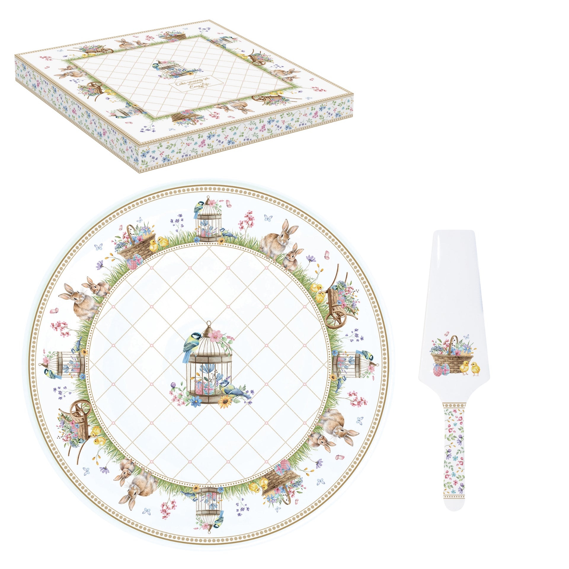 Plat à tarte en porcelaine - Spring bloom