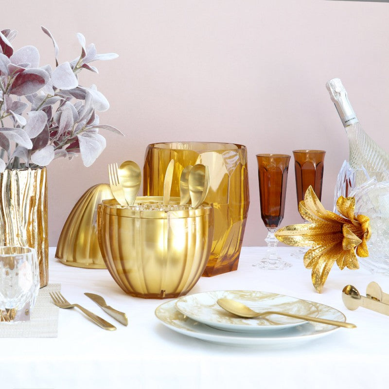 Porte couvert Cristal Mafalda Doré