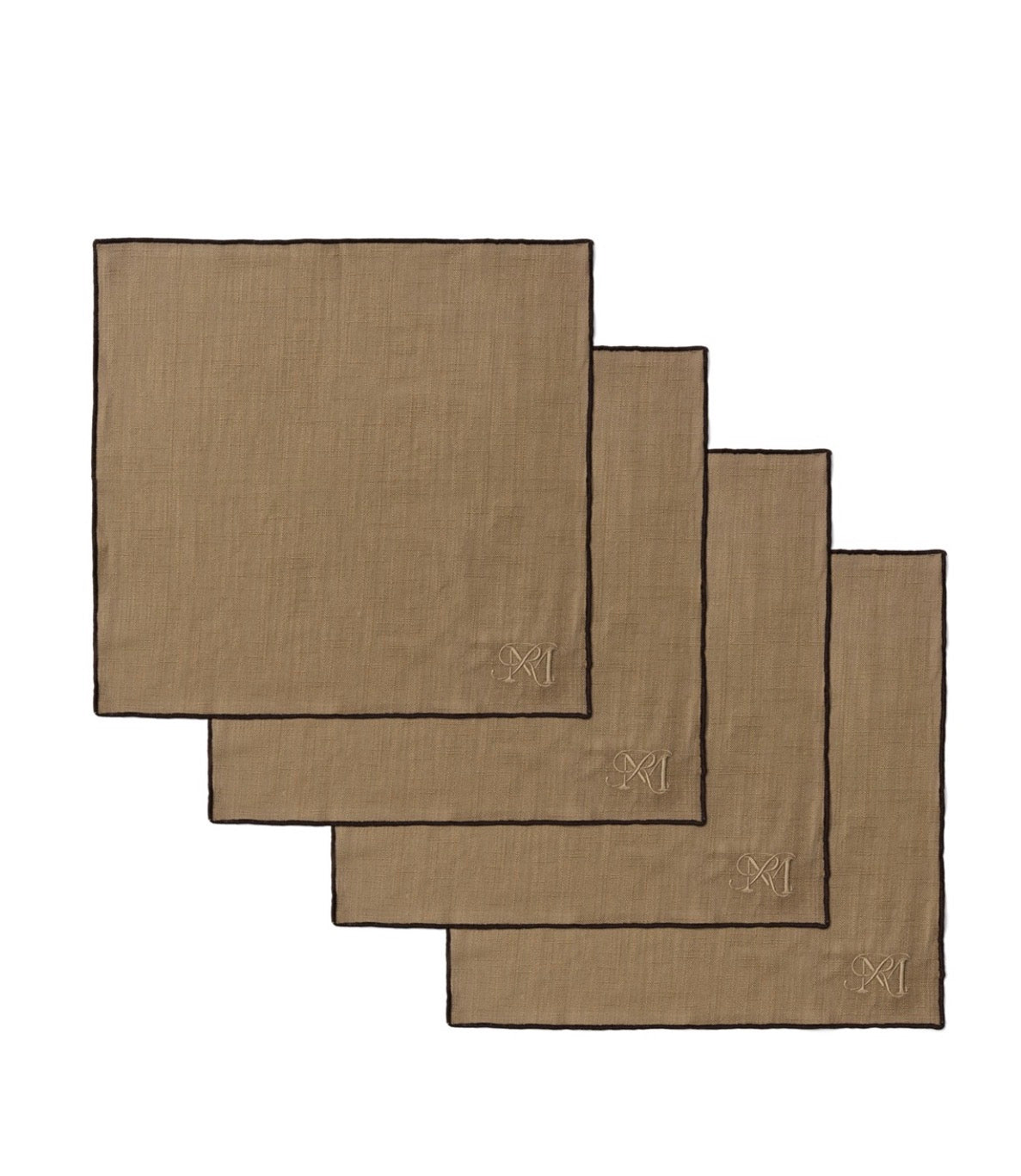 Lot de 4 Serviettes de Table RM Grises 45