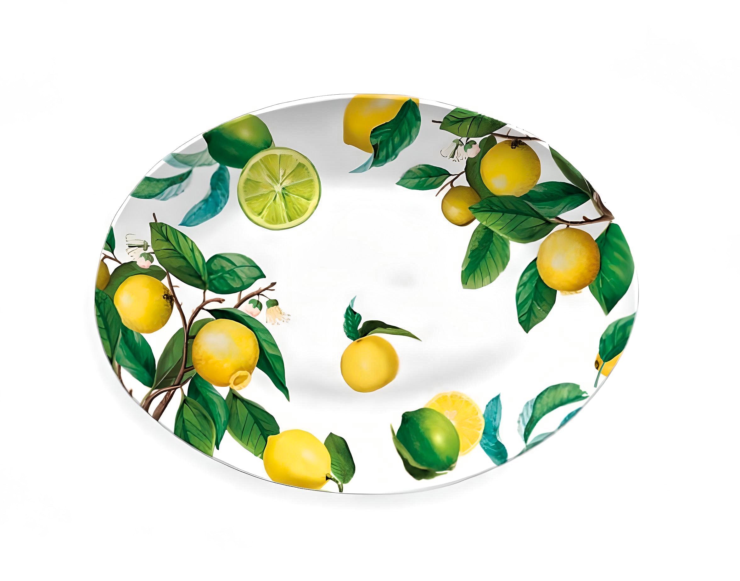 Large oval dish - Lemon in melamine