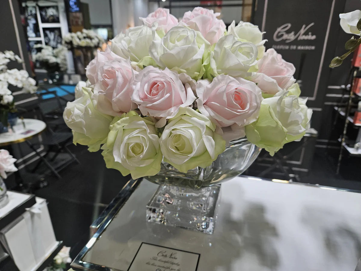 Bouquet luxury 37 roses bouton de rose - Maison porcel  | Porcelaine
