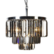 Lustre luna 54cm gris fumé crystal - Maison porcel  | Porcelaine