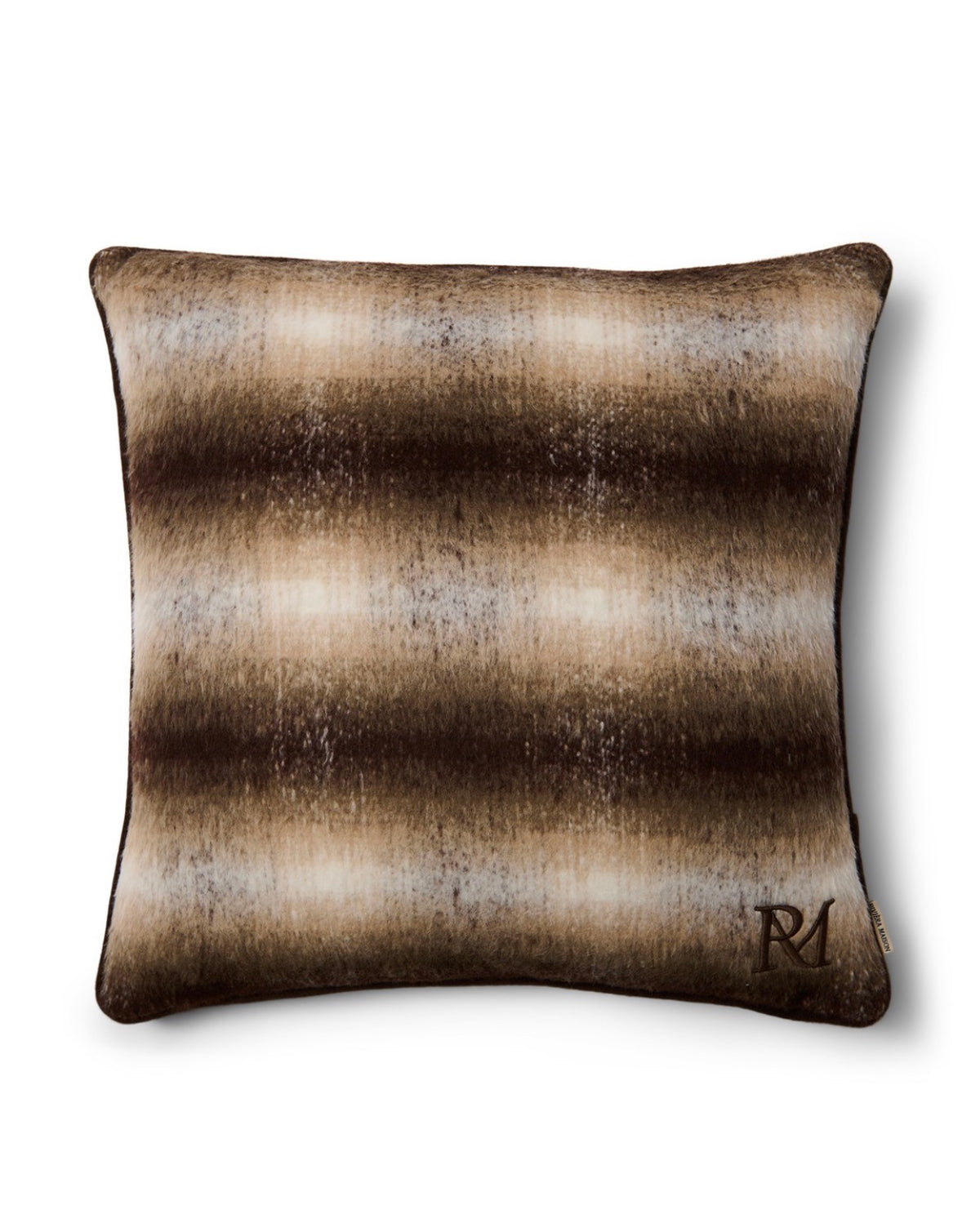 Coussin Arden marron et blanc - 60 cm
