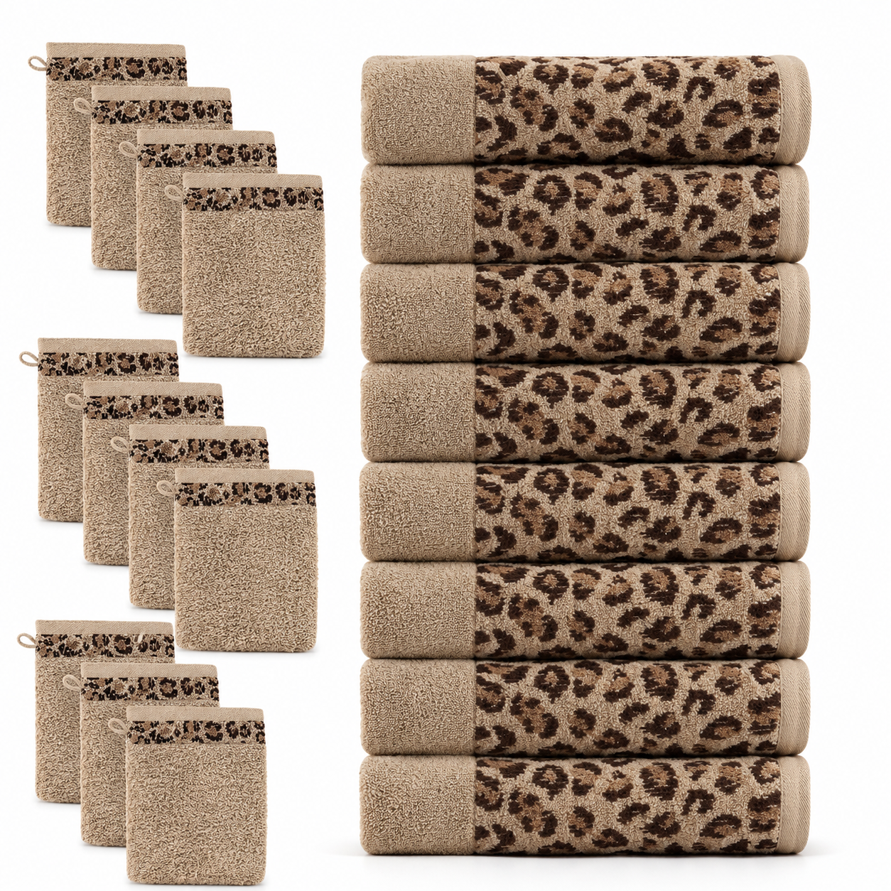 20 Pièces Set de Bain Haut de Gamme - Wild