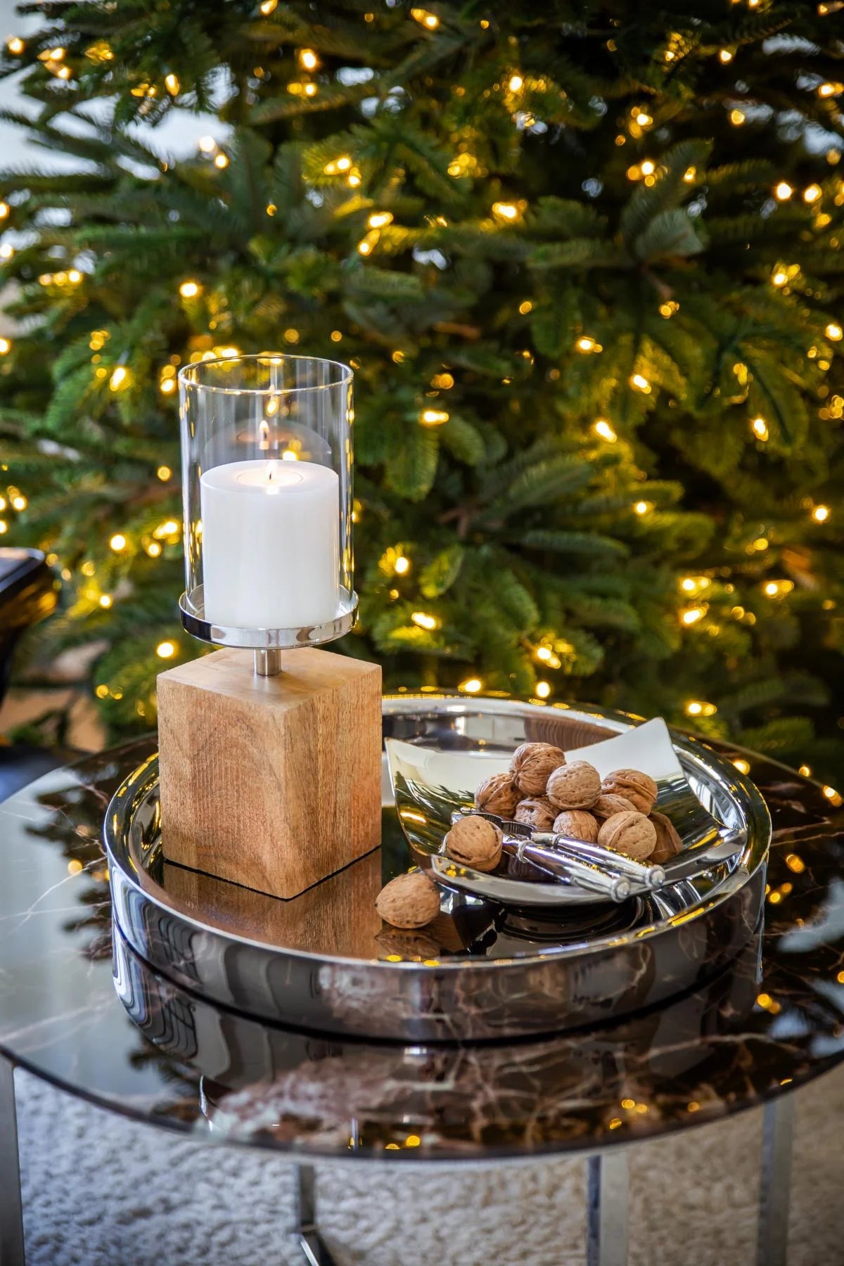 Plateau de Service Alba – Inox Poli Miroir 40 cm