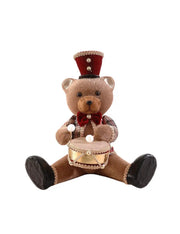 Ours assis avec Tambour de Noël – 33 cm
