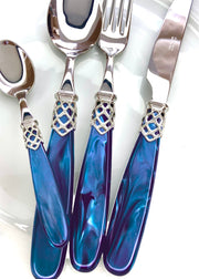 Couverts italiens | France argent bleu foncé