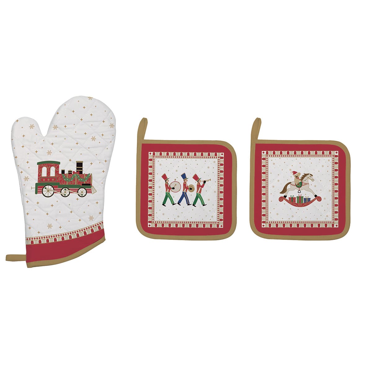 Polar express gant de cuisine + 2 maniques - Maison porcel  | Porcelaine