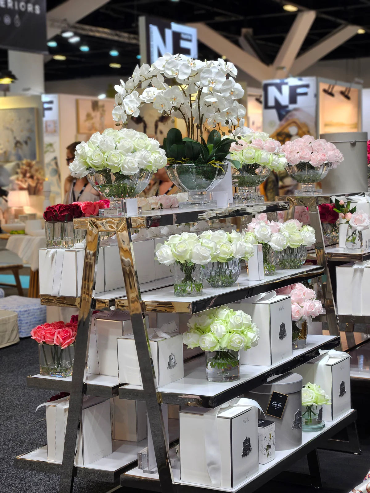 Bouquet luxury 37 roses blanc et vert