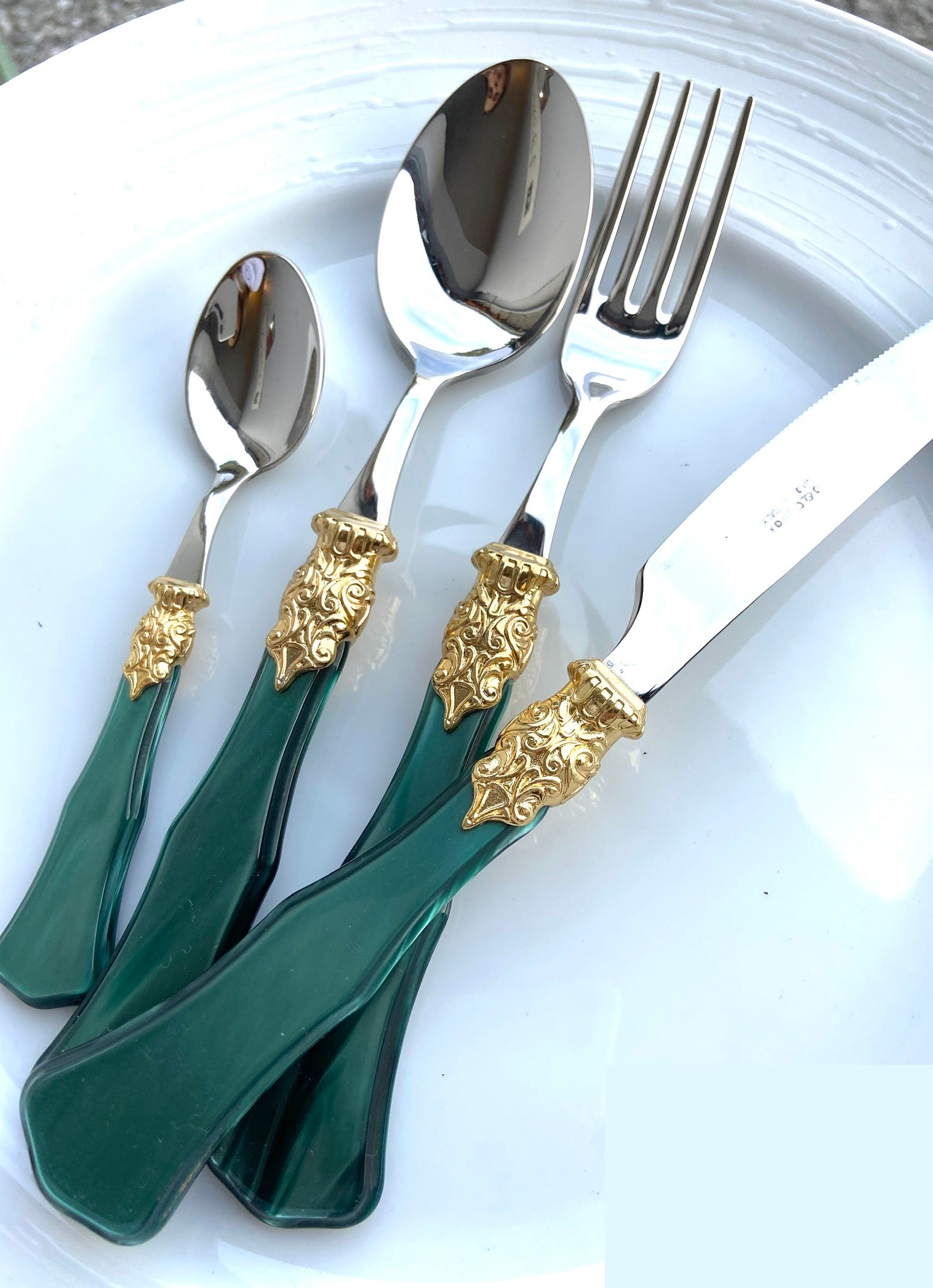 Ginevra doré vert - Maison porcel  | Porcelaine