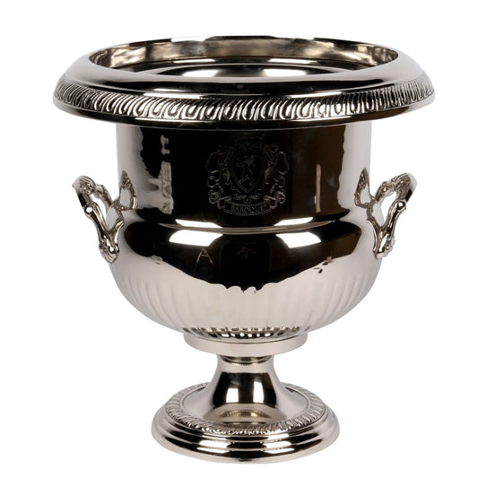 Prestige champagne bucket in silver-plated brass 35 cm