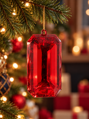 Suspension de Noël Diamant Rouge 15 cm