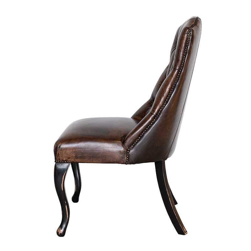 Chaise Ludovic cuir Buffalo - Maison porcel  | Porcelaine