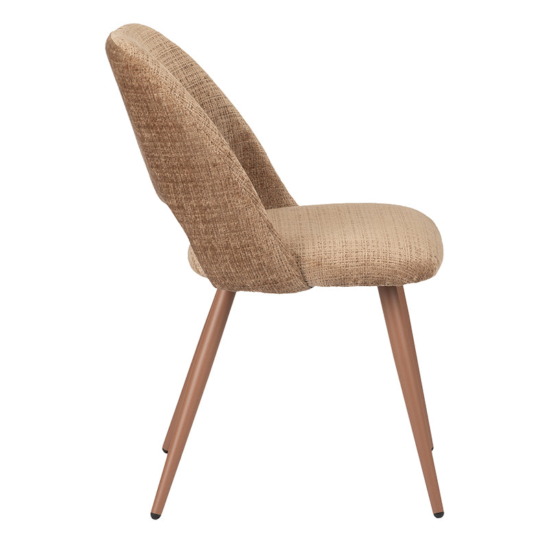Chaise Luma en tissu camel
