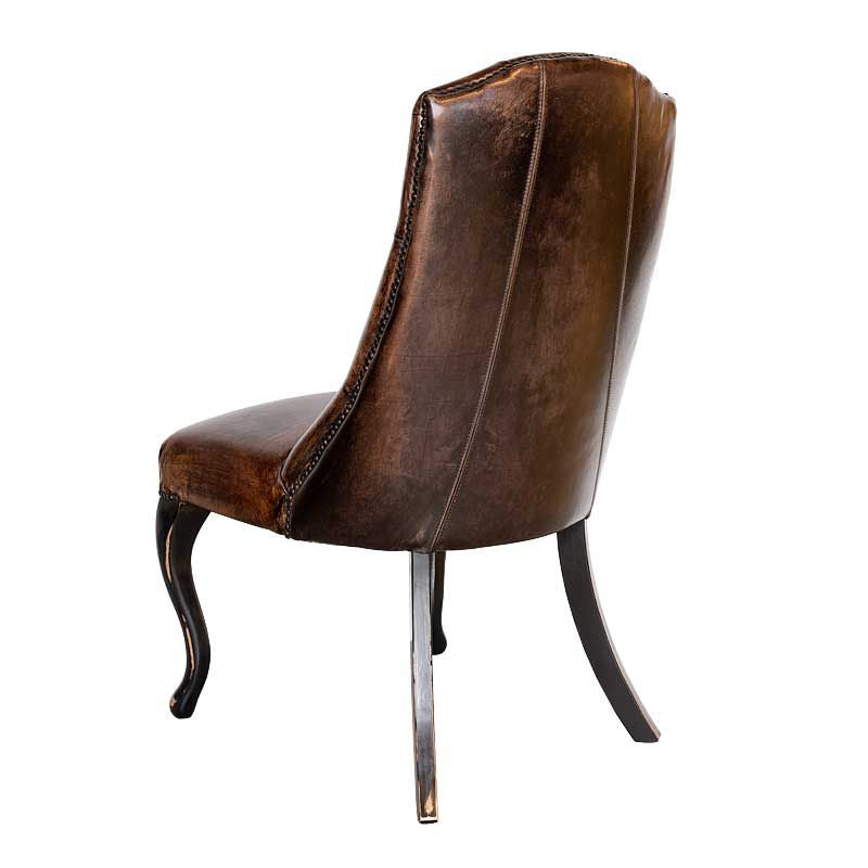 Chaise Ludovic cuir Buffalo - Maison porcel  | Porcelaine