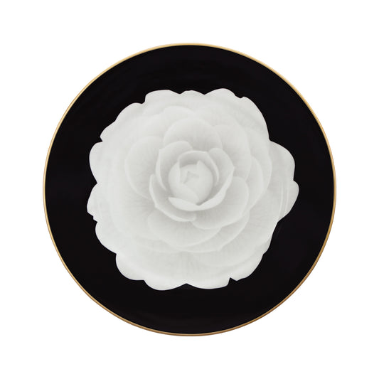 Camélia assiette de présentation 31cm - Maison porcel  | Porcelaine
