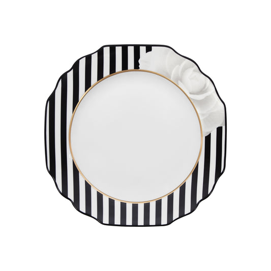 Camélia assiette plate 27cm - Maison porcel  | Porcelaine