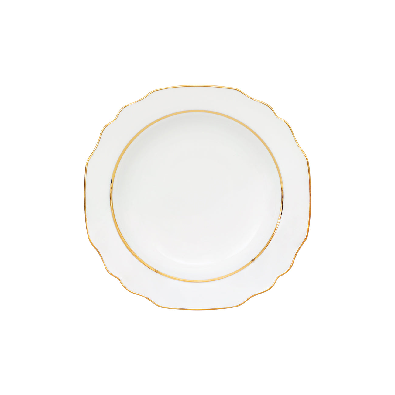 Premium Gold assiette creuse 23cm - Maison porcel  | Porcelaine
