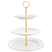 Premium Gold plat 3 étages - Maison porcel  | Porcelaine