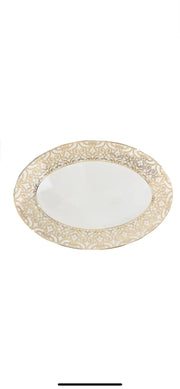 Gold legacy plat 39cm - Maison porcel  | Porcelaine