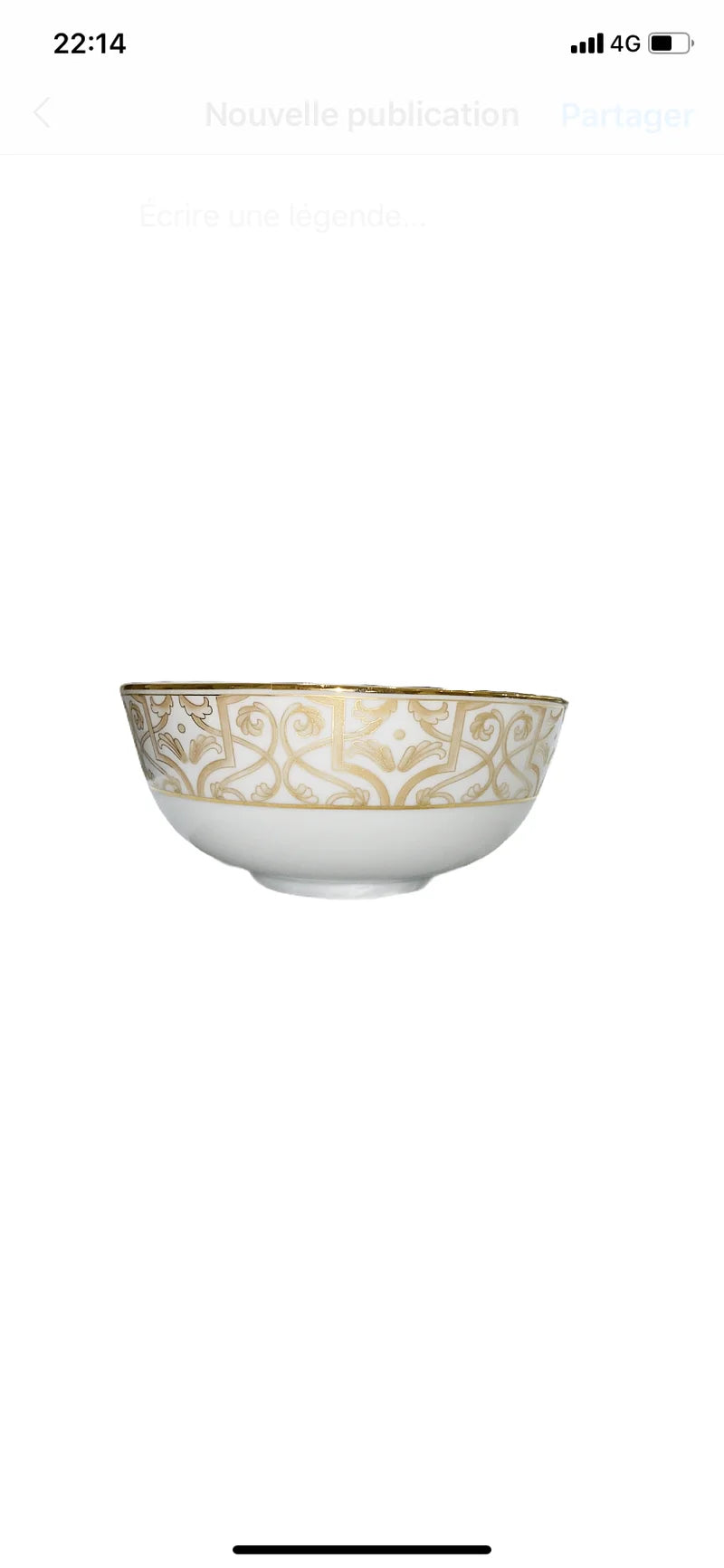 Gold legacy bol 14cm - Maison porcel  | Porcelaine