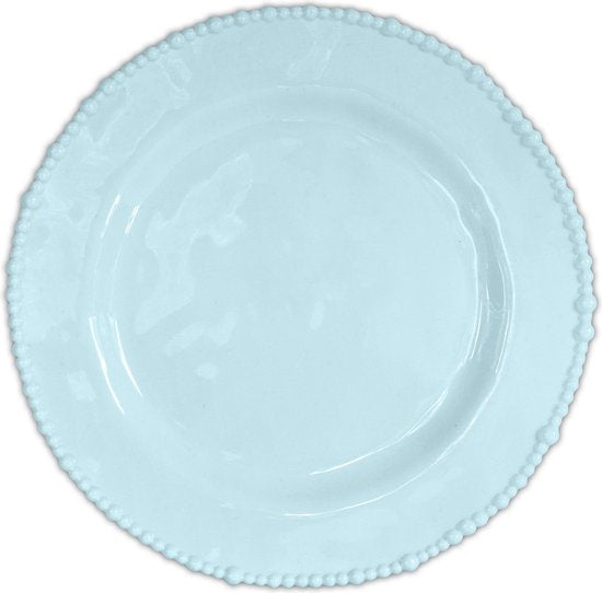 Joke assiette plate 28cm bleue - Maison porcel  | Porcelaine