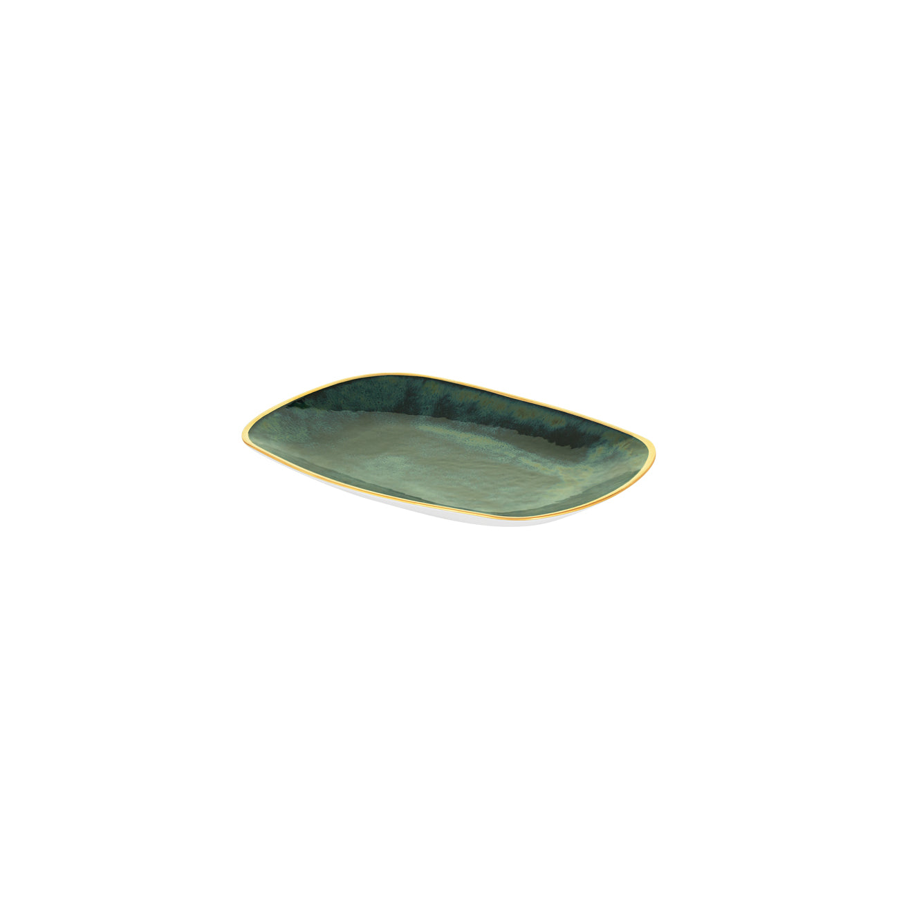 Lush forest plat rectangle 13x18cm - Maison porcel  | Porcelaine
