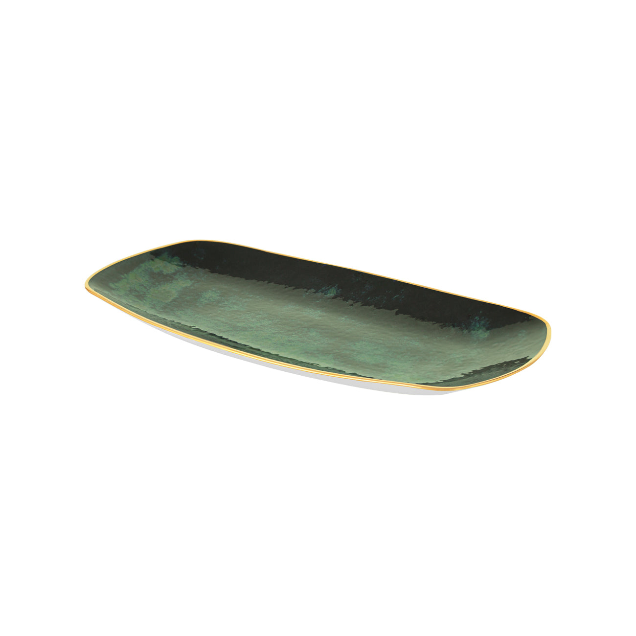 Lush forest plat rectangle 30cm - Maison porcel  | Porcelaine