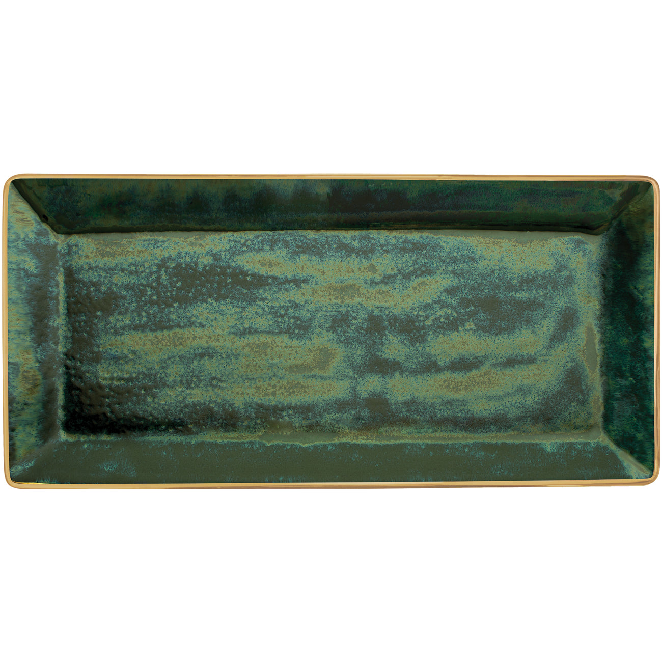 Lush Forest plat rectangle 40cm - Maison porcel  | Porcelaine