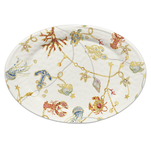 Portofino plat 50cm - Maison porcel  | Porcelaine