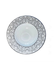 Silver legacy assiette creuse 22cm - Maison porcel  | Porcelaine